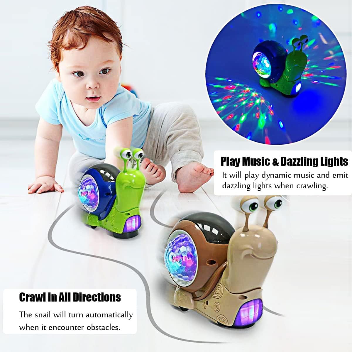 Kids Education Phone - Juguete de Caracol Interactivo para Bebés,