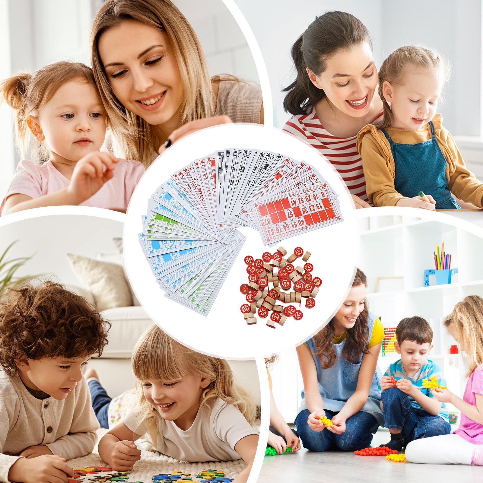 Kids Education Group - Juego de Bingo de madera, divertidos