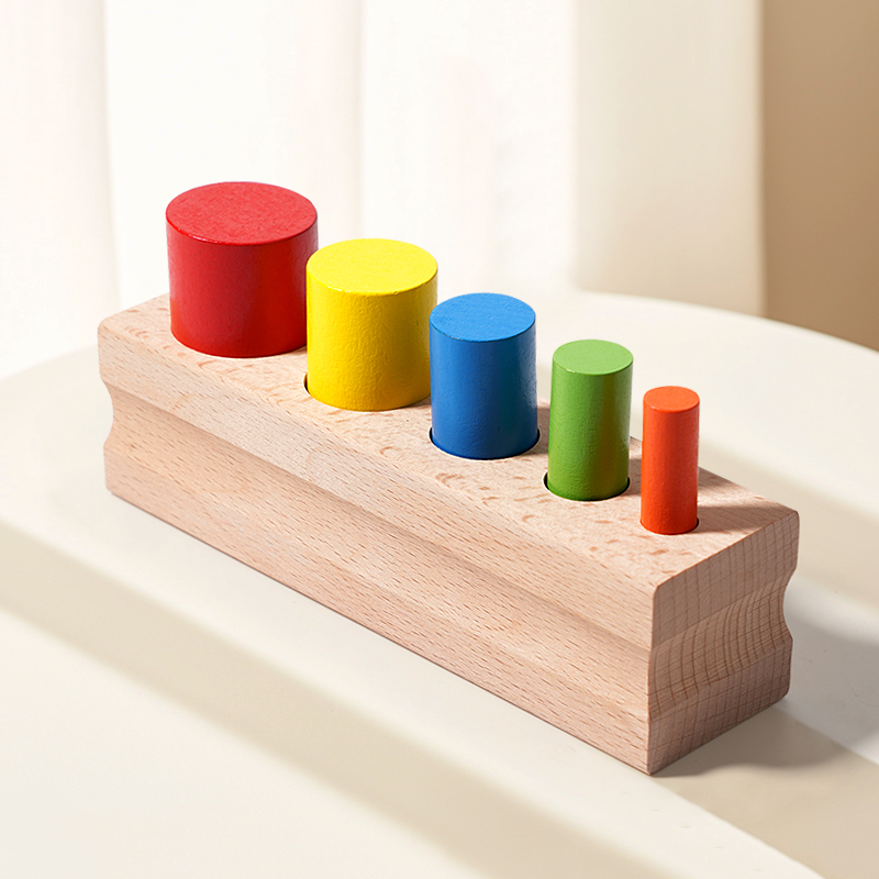 Kids Education Help - Juguete de bloques cilíndricos de madera