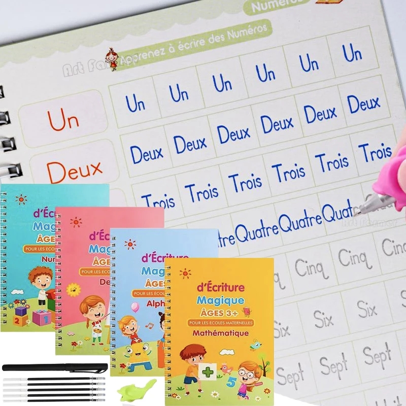 Kids Education Laptop - Cuaderno mágico de copia francesa, cuaderno