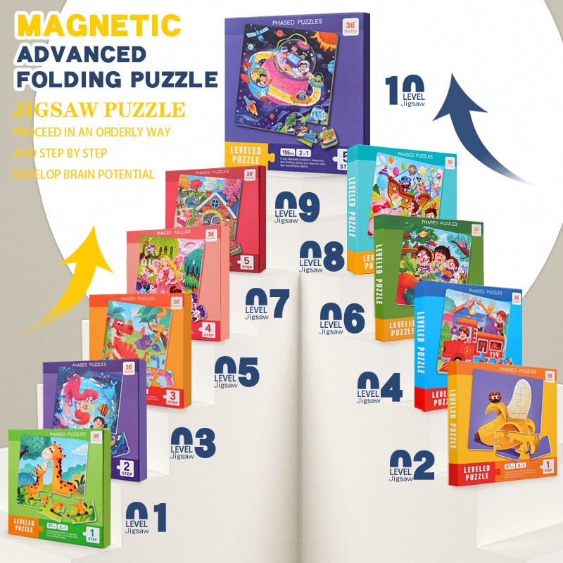 Kids Education Book - Rompecabezas Magnético de Madera para Niños,
