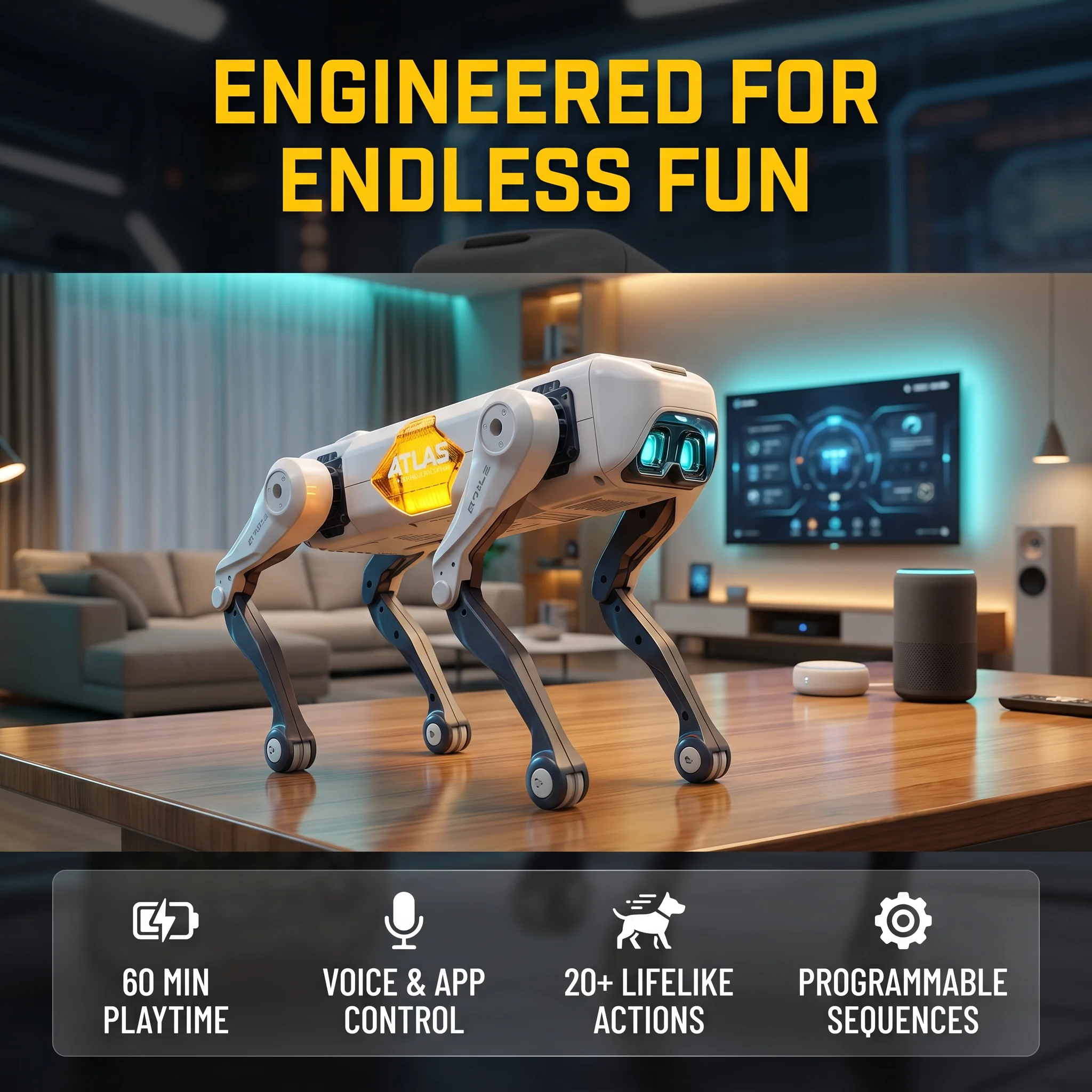 Kids Education Learning - Perro Robot Inteligente con IA, Control