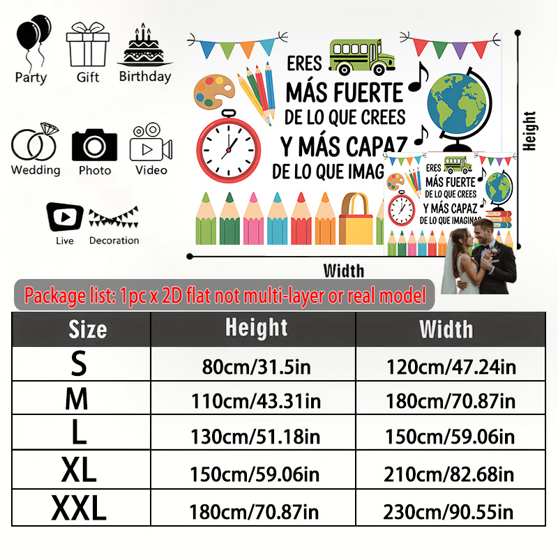 Tapiz Decorativo Inspirador pa - Kids Education Banner reseña y precio
