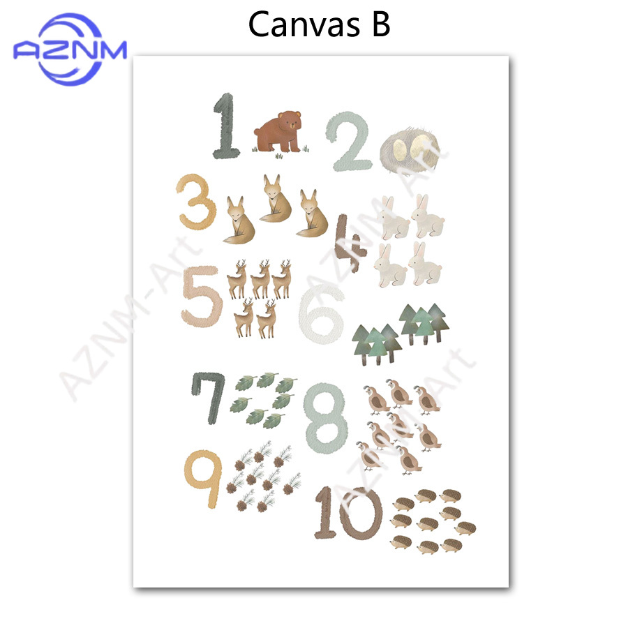 1/2 Piezas de Lienzo Decorativ - Kids Education Learning reseña y precio