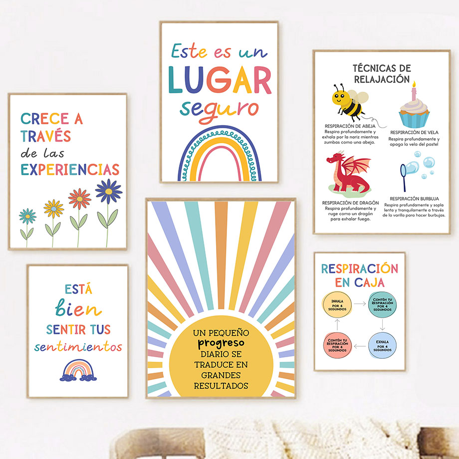 Lema de educación española, so - Kids Educational Posters reseña y precio