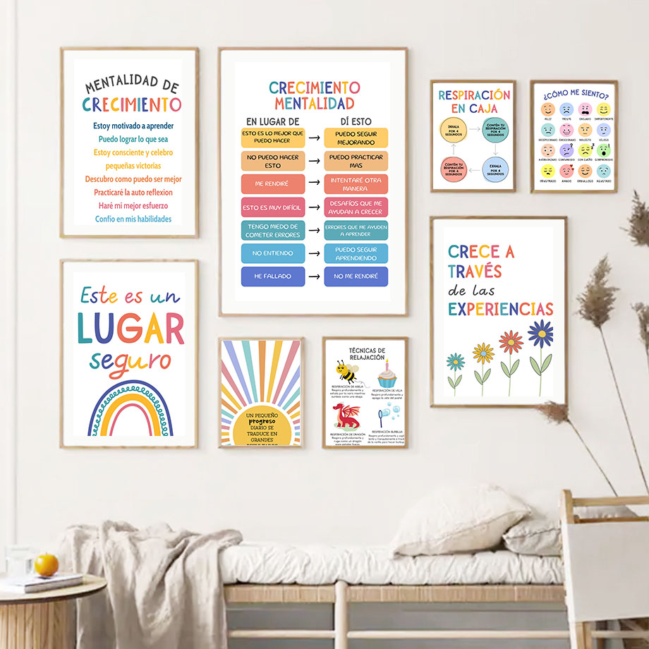Lema de educación española, so - Kids Educational Posters reseña y precio