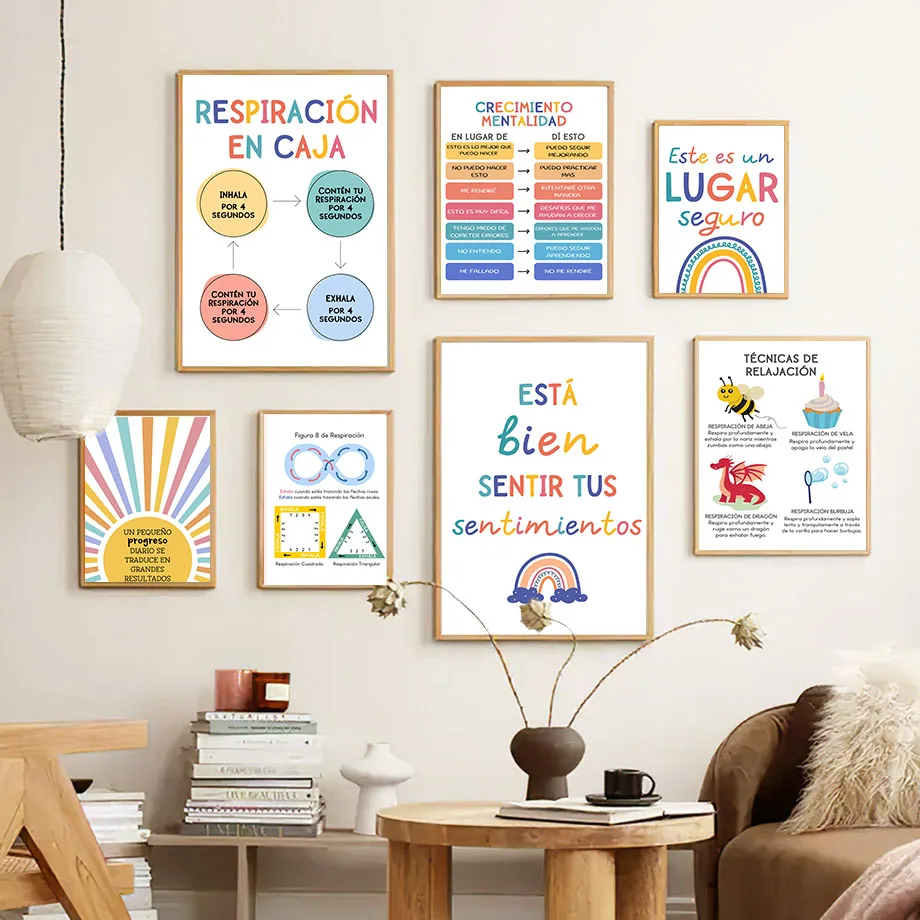 Lema de educación española, so - Kids Educational Posters reseña y precio