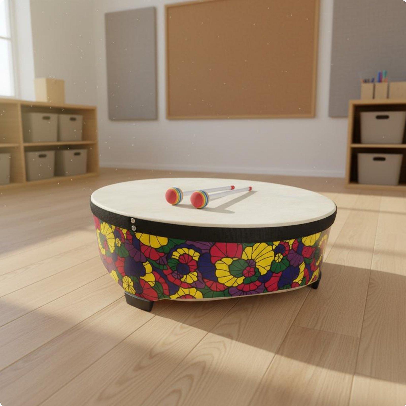 Tambor de Piso de Madera de 22 - Kids Education Group reseña y precio