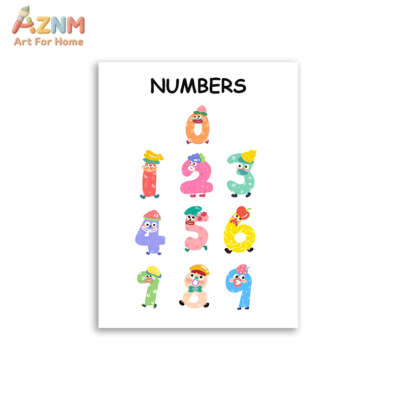 AZNM - Lienzo educativo con nú - Kids Educational Posters reseña y precio